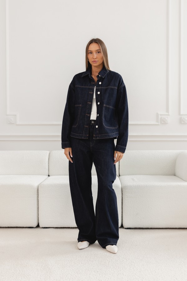 W3835 Koszula Jeansowa