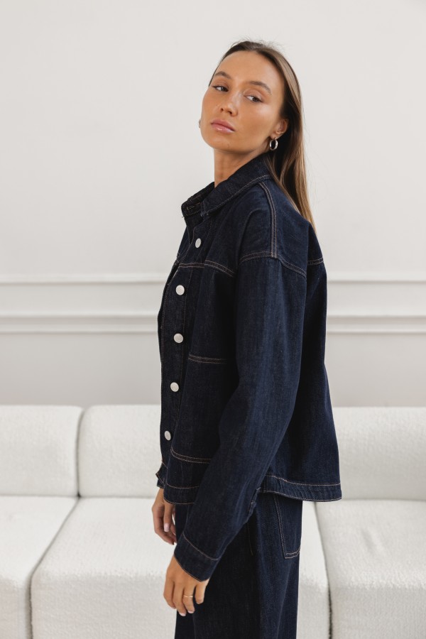 W3835 Koszula Jeansowa