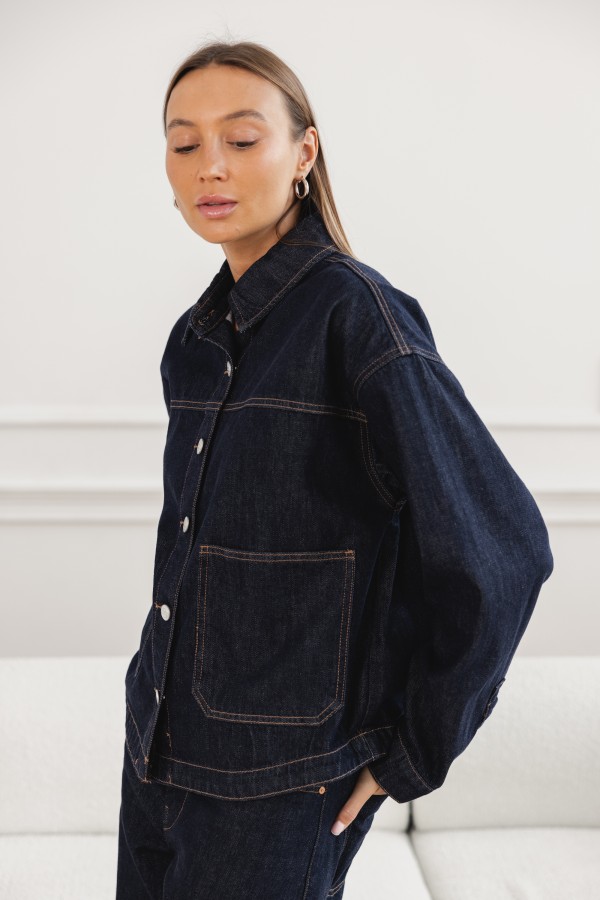 W3835 Koszula Jeansowa