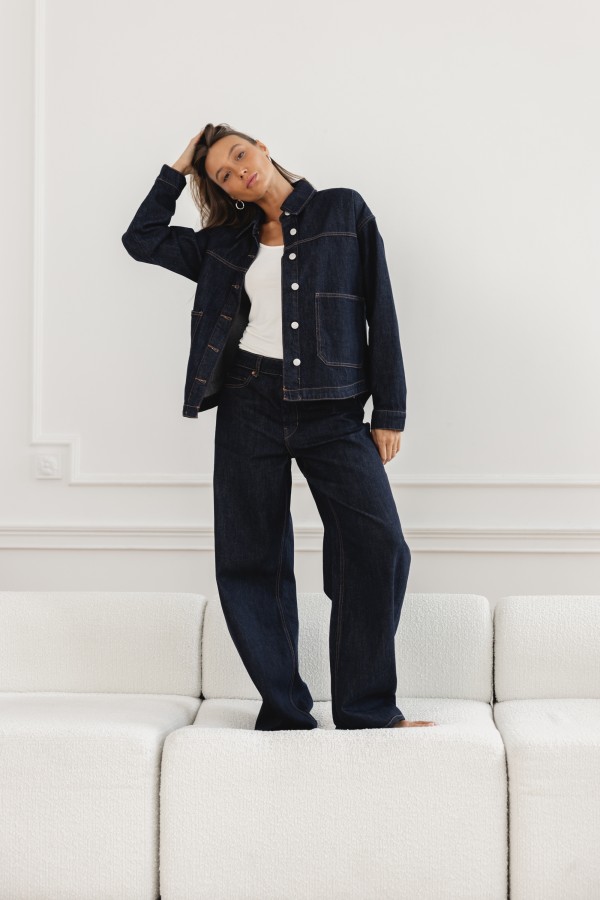 W3835 Koszula Jeansowa