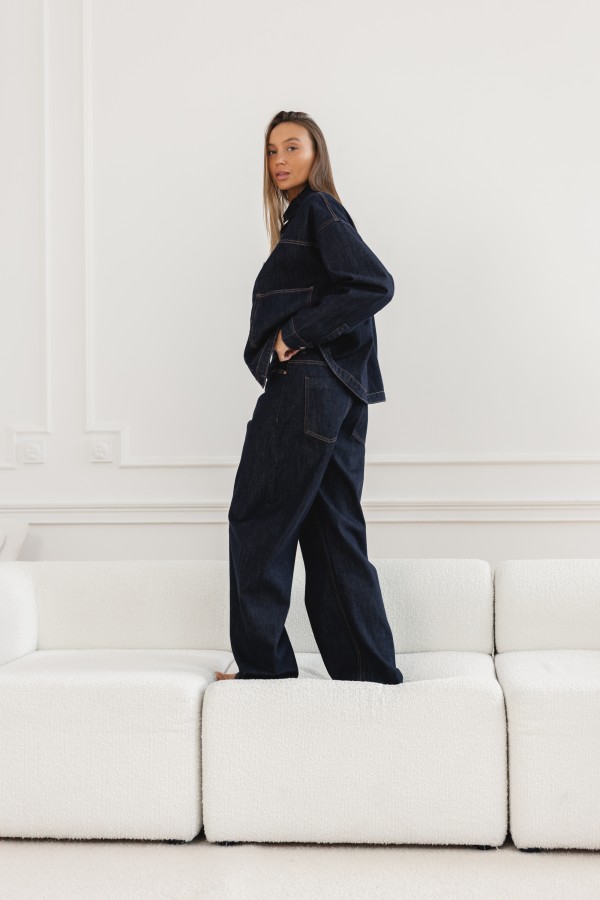 W3835 Koszula Jeansowa