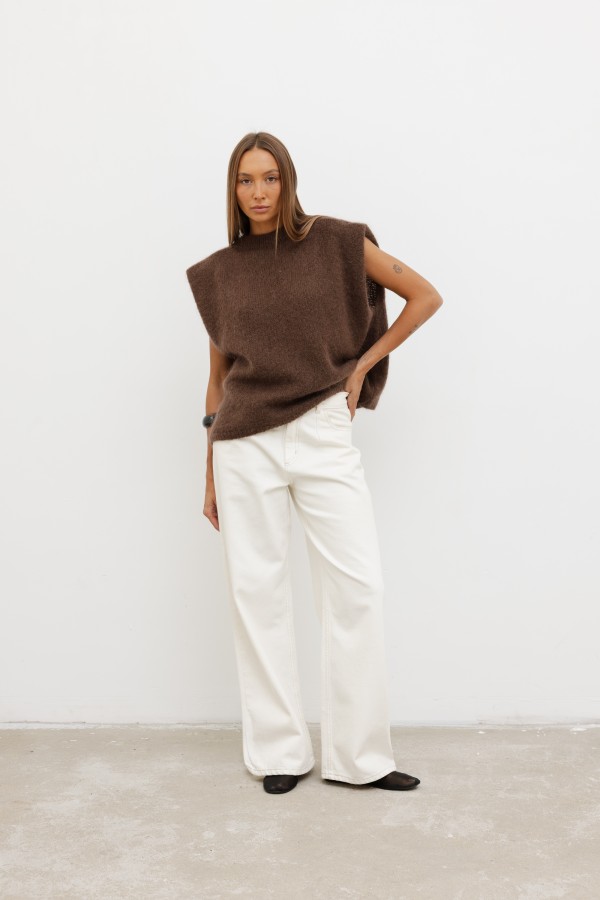 Auri Mohair Vest Brown