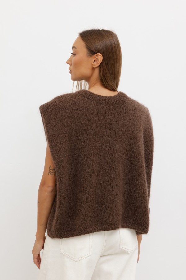Auri Mohair Vest Brown