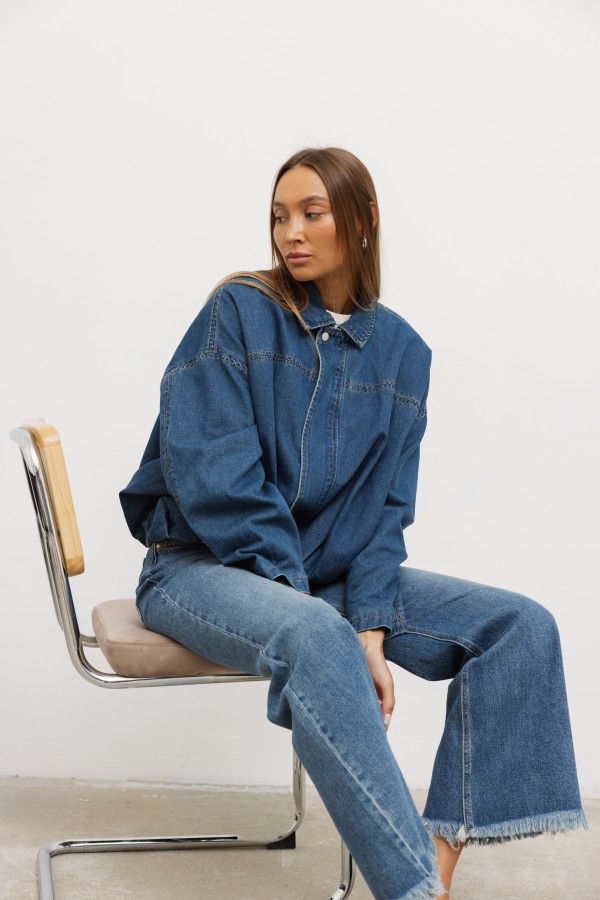 J0843 Kurtka Jeansowa Blue
