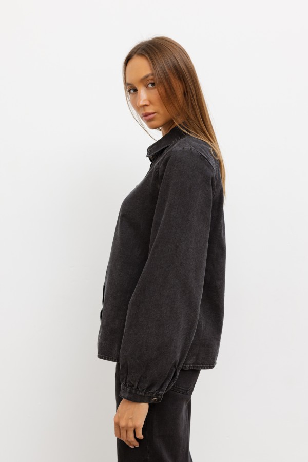 Caroline Denim Shirt Black