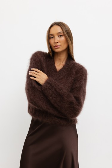 Rowan Mohair Sweater Brown