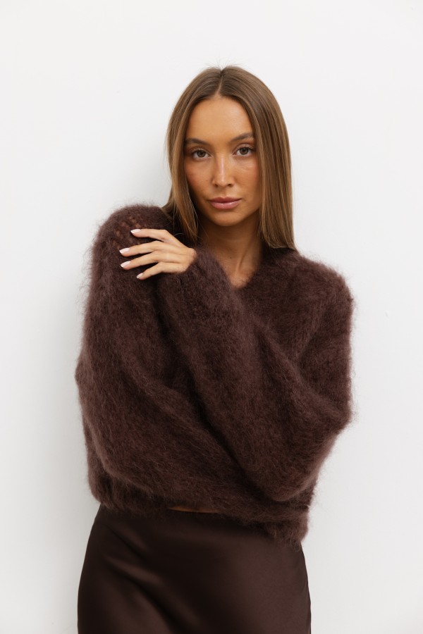 Rowan Mohair Sweater Brown