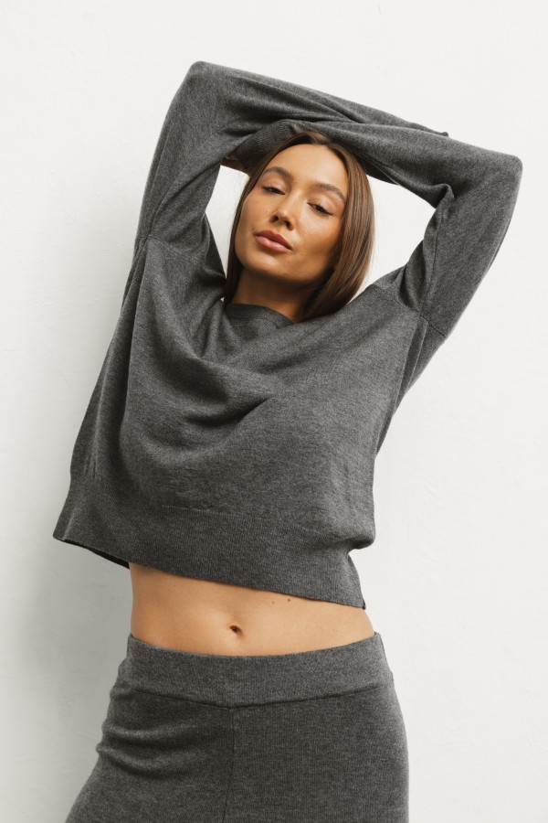 Eris Sweter Dzianinowy Gray