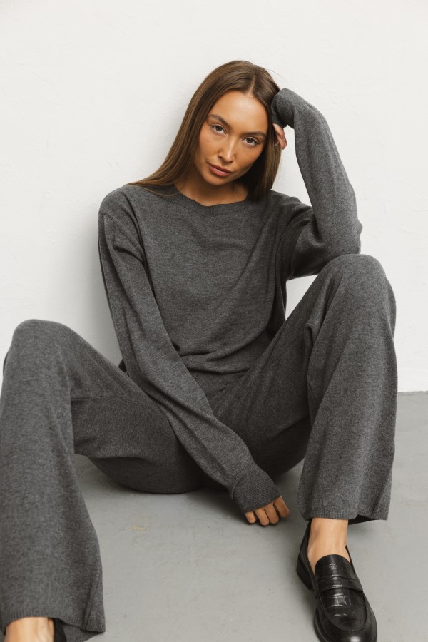 Eris Sweter Dzianinowy Gray