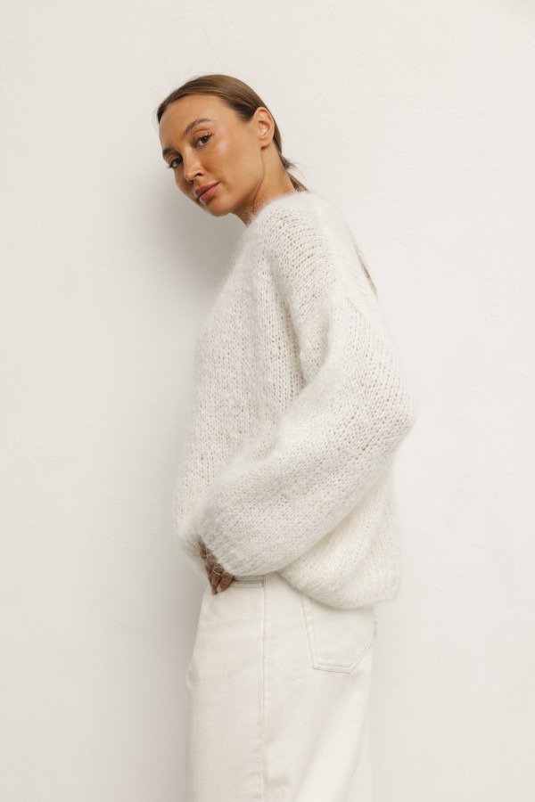 Denis Mohair Sweater Ecru