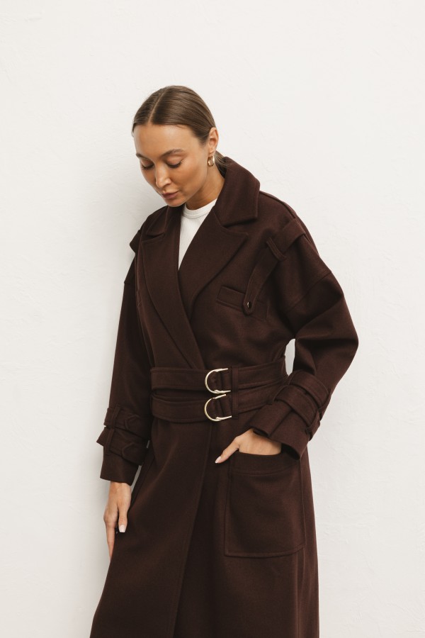 Mark Wool Coat Burgundy