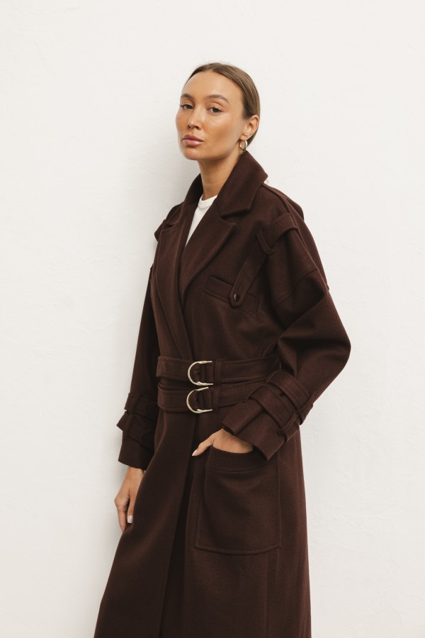 Mark Wool Coat Burgundy