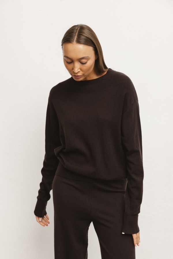 Eris Sweter Dzianinowy Coffee
