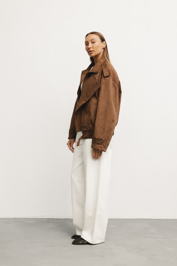 V10257 Suede Jacket Brown