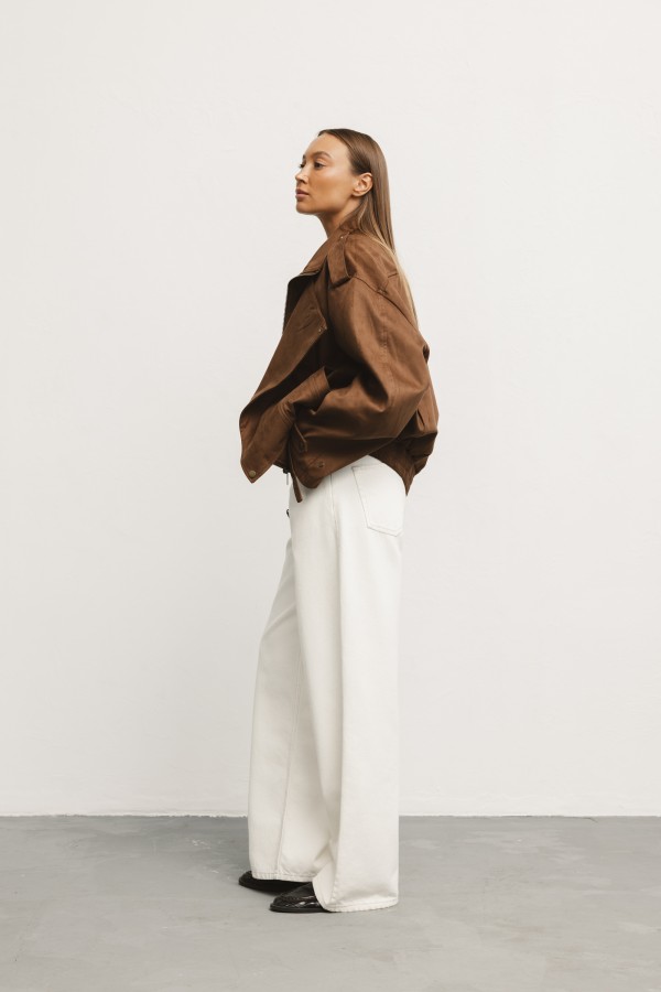 V10257 Suede Jacket Brown