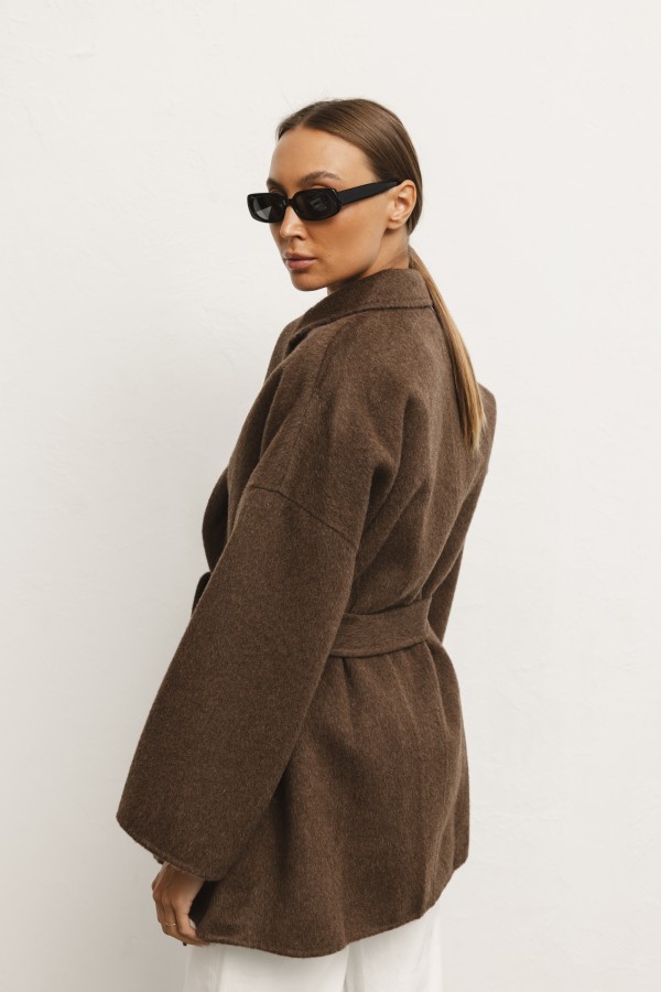 L2507 Wool Coat Brown