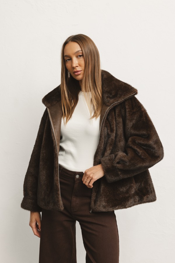 8776 Jacket Fur Brown