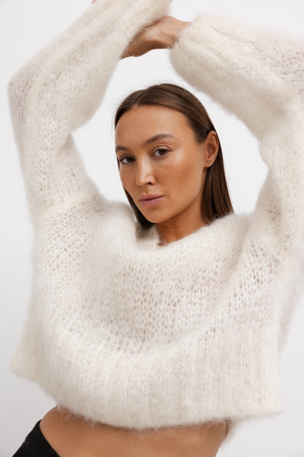 Rowan Mohair Sweater Ecru