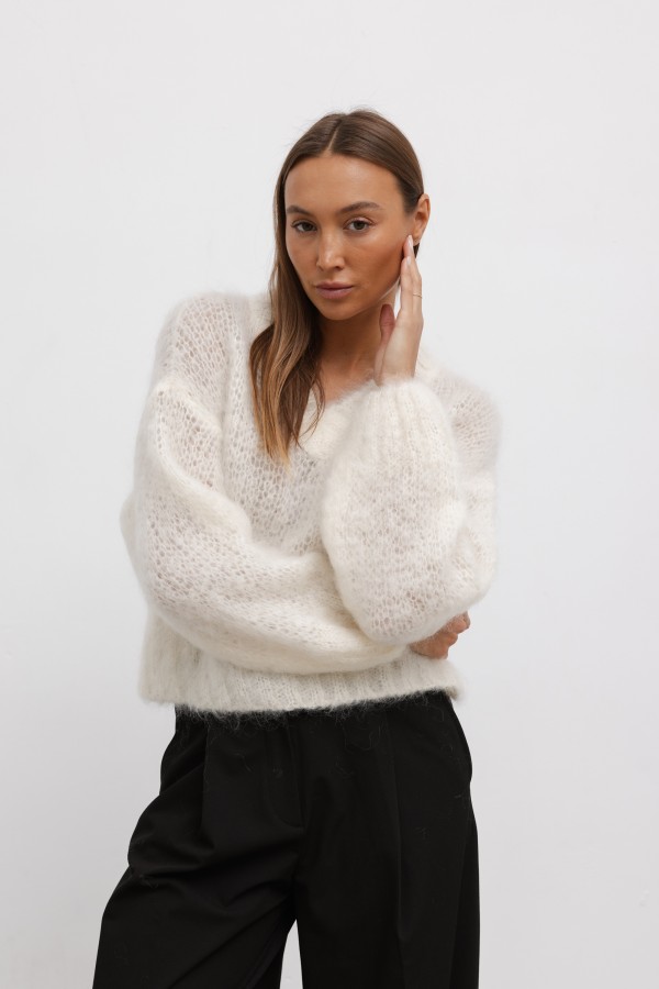 Rowan Mohair Sweater Ecru