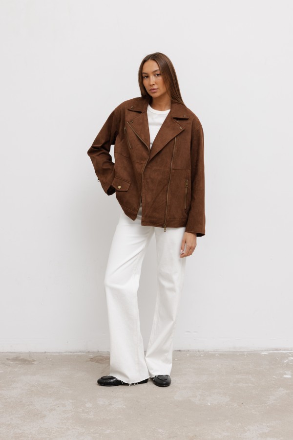 25056 Suede Jacket Brown