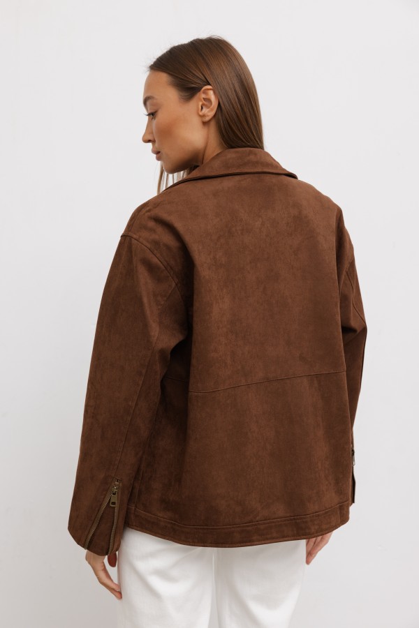 25056 Suede Jacket Brown