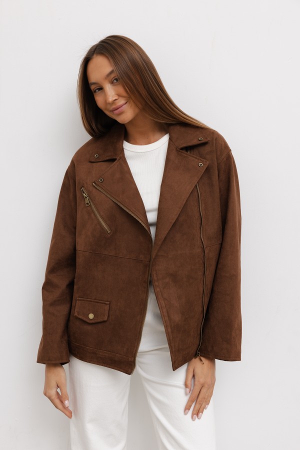 25056 Suede Jacket Brown