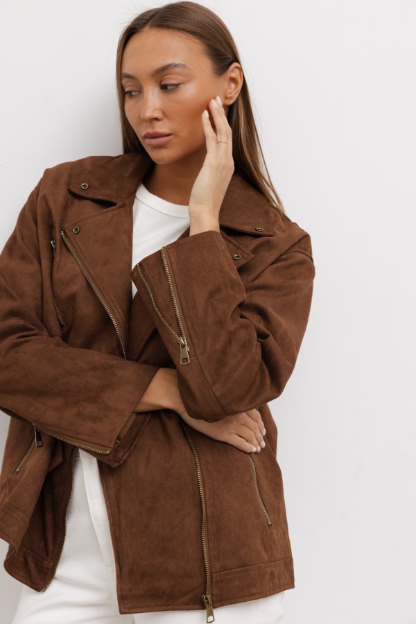 25056 Suede Jacket Brown