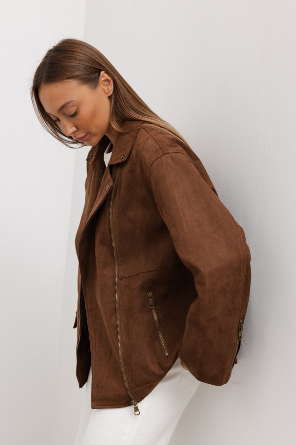 25056 Suede Jacket Brown