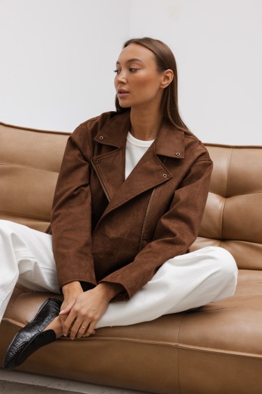 25056 Suede Jacket Brown