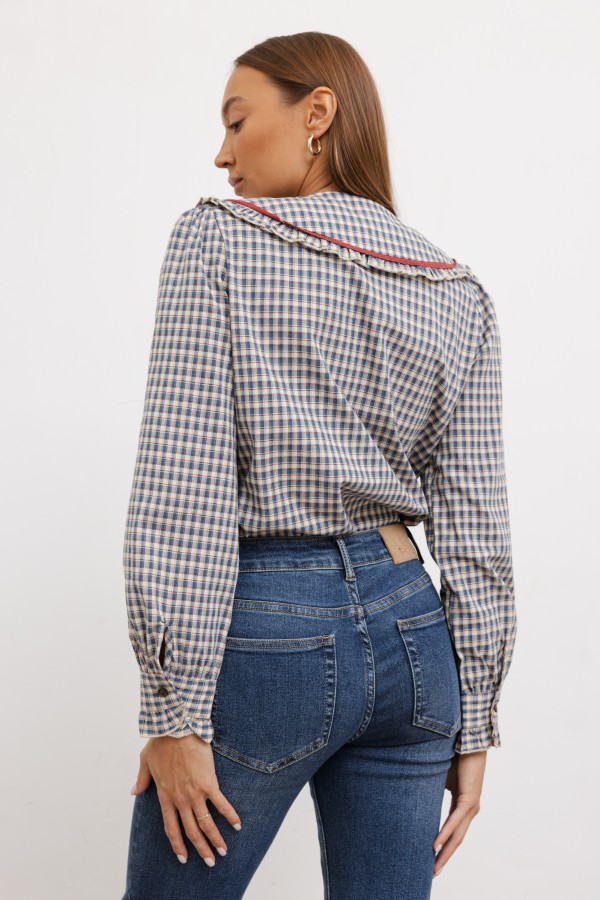 3663 Spodnie Jeansowe Flare Blue