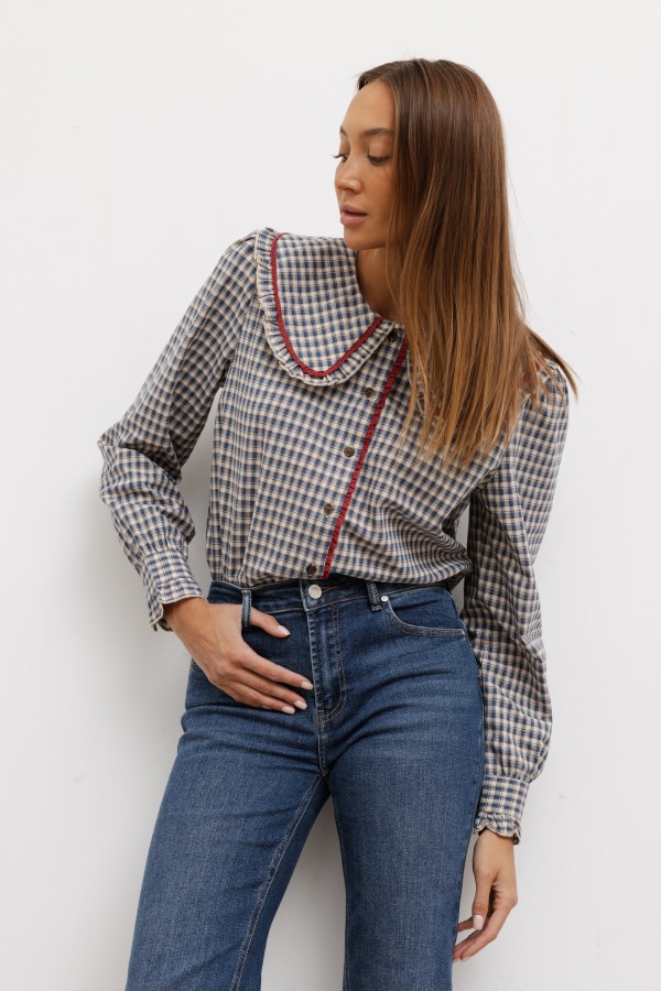3663 Spodnie Jeansowe Flare Blue