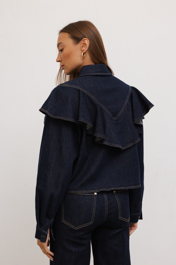 Charlotte Koszula Jeansowa Dark Blue