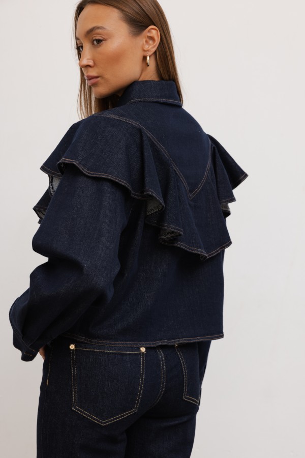 Charlotte Koszula Jeansowa Dark Blue