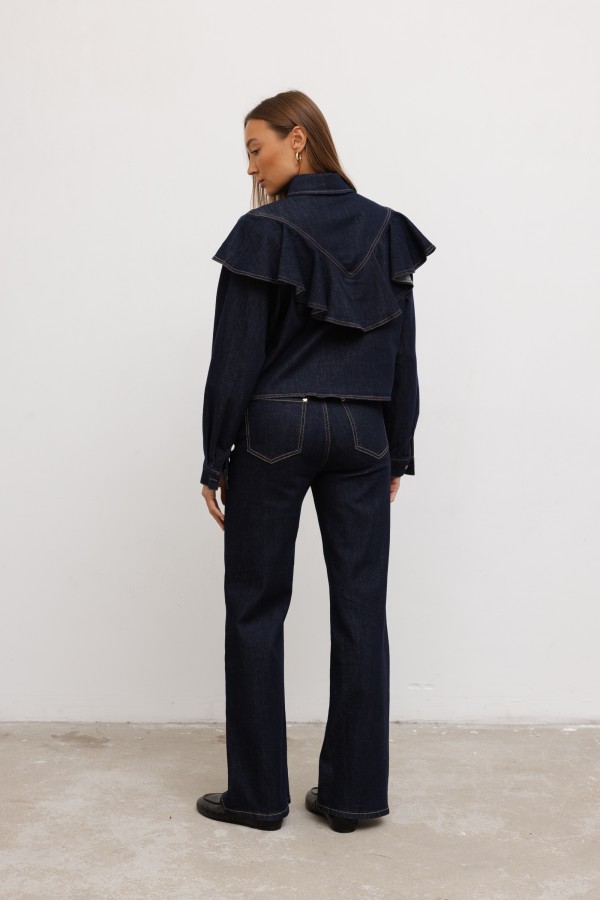 Charlotte Koszula Jeansowa Dark Blue