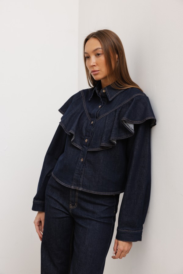 Charlotte Koszula Jeansowa Dark Blue