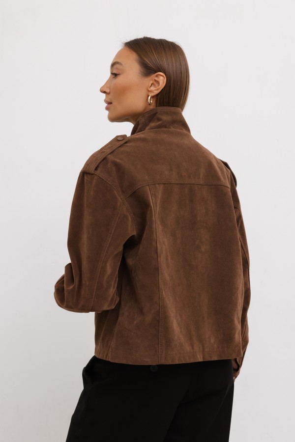 122-24 Kurtka Z Eko Zamszu Camel