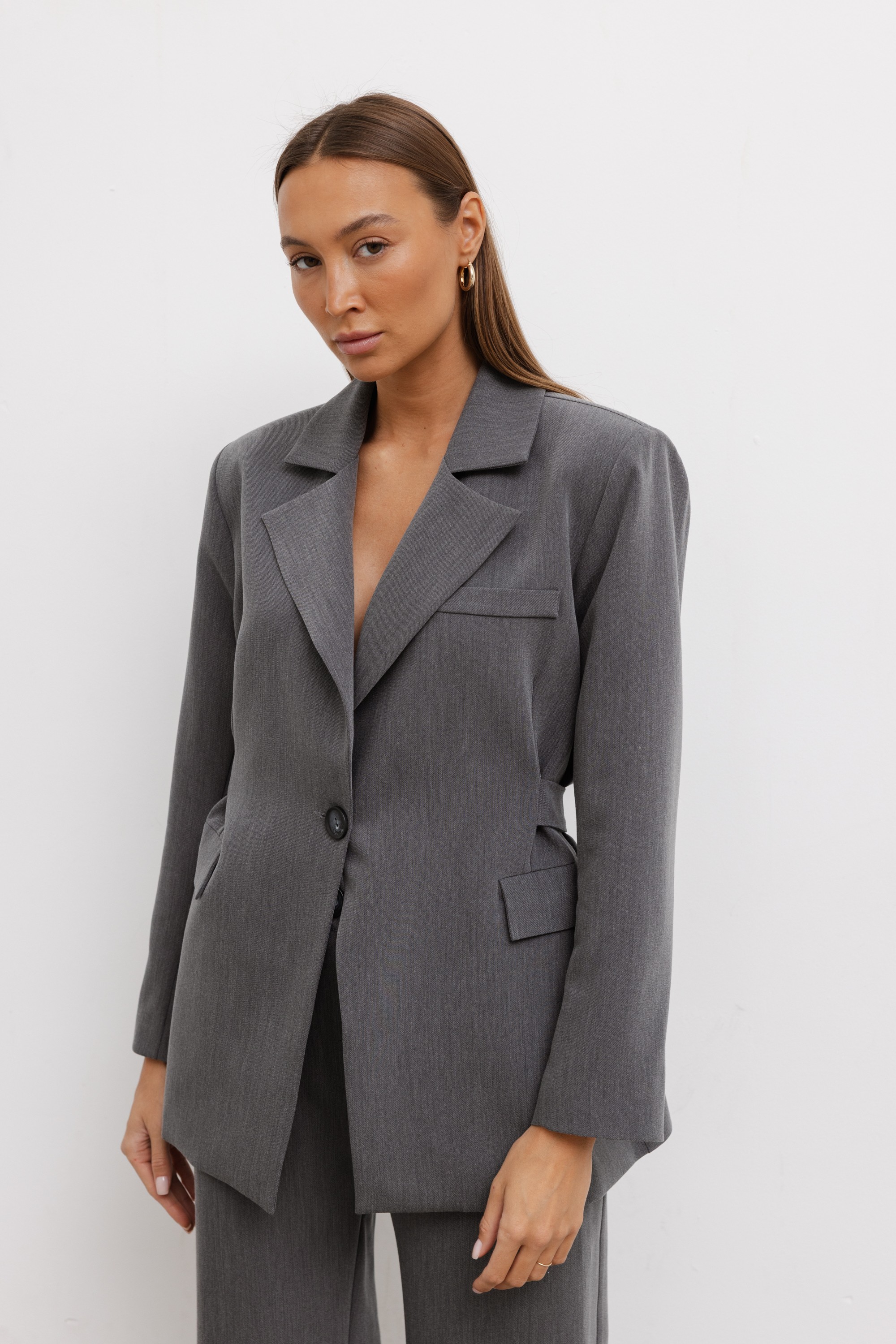 Bruno tailored blazer gray | Butik Lorenzo