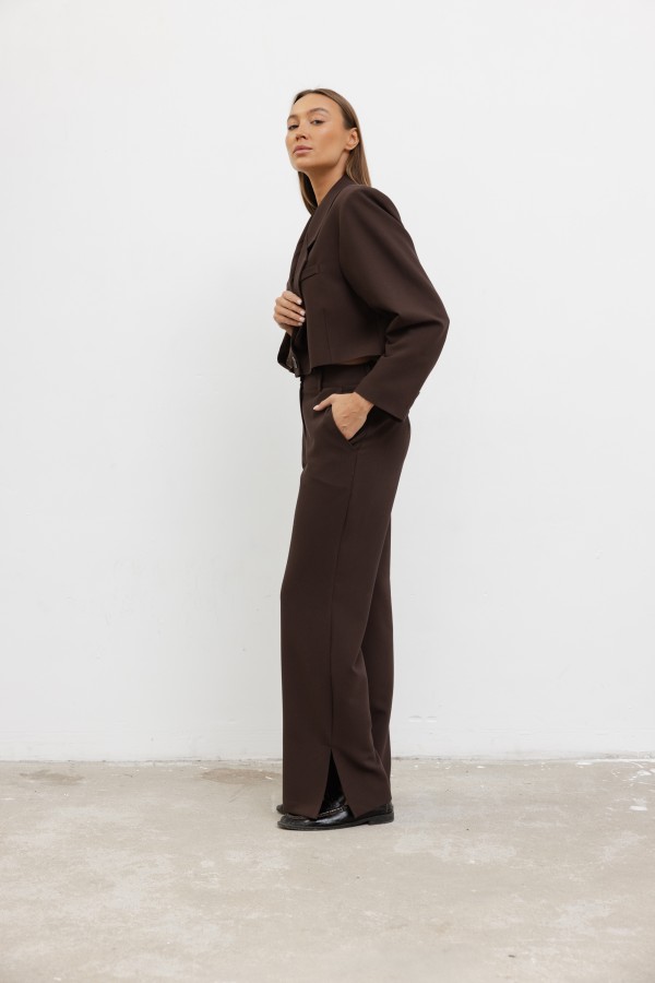 Bruno Cropped Blazer Brown