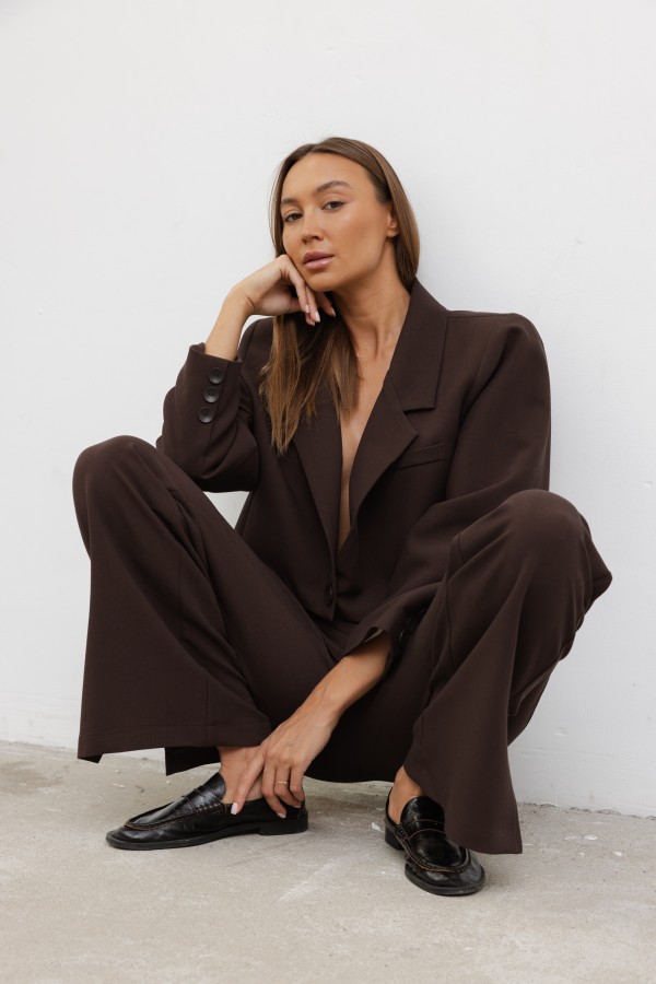 Bruno Cropped Blazer Brown