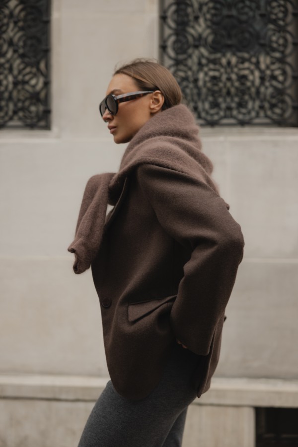 Damian Angora Sweater Brown