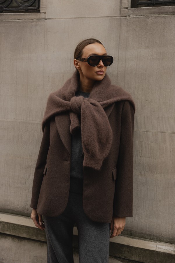 Damian Angora Sweater Brown