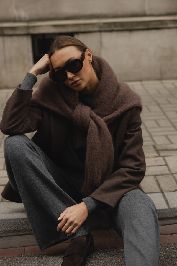 Damian Angora Sweater Brown