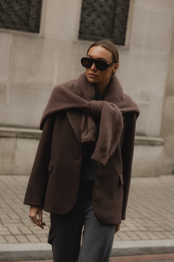 Damian Angora Sweater Brown