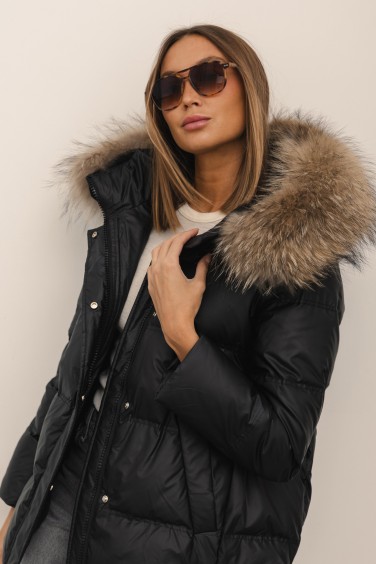 92057 Kurtka Puchowa Czarna