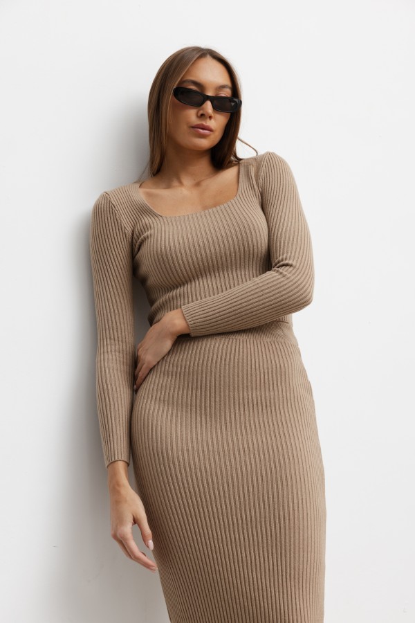 Angel Komplet Dzianinowy Camel