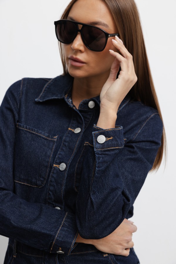 W3706 Denim Maxi Dress