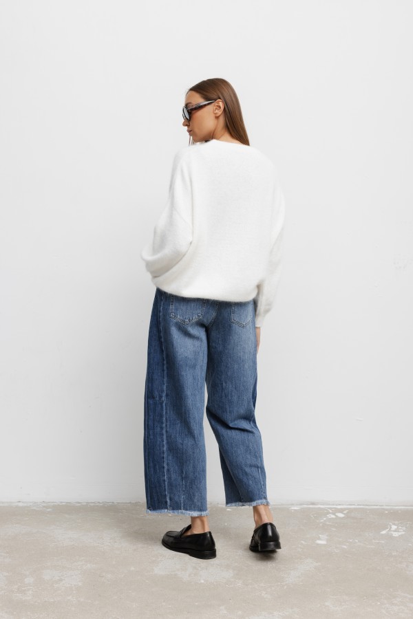 Damian Angora Sweater Ecru