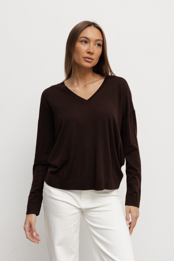 Lars Wool Sweater Brown