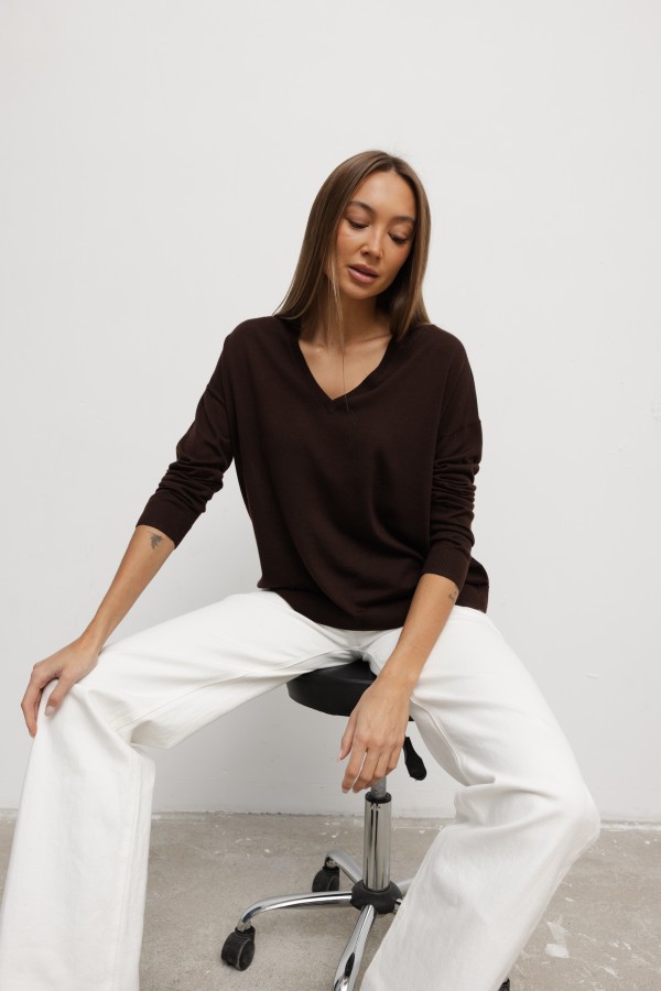 Lars Wool Sweater Brown