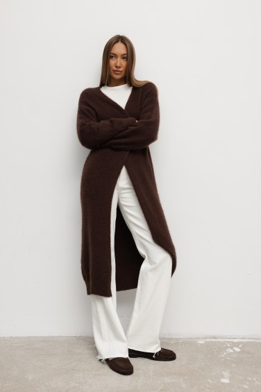 Spencer Mohair Cardigan Brown